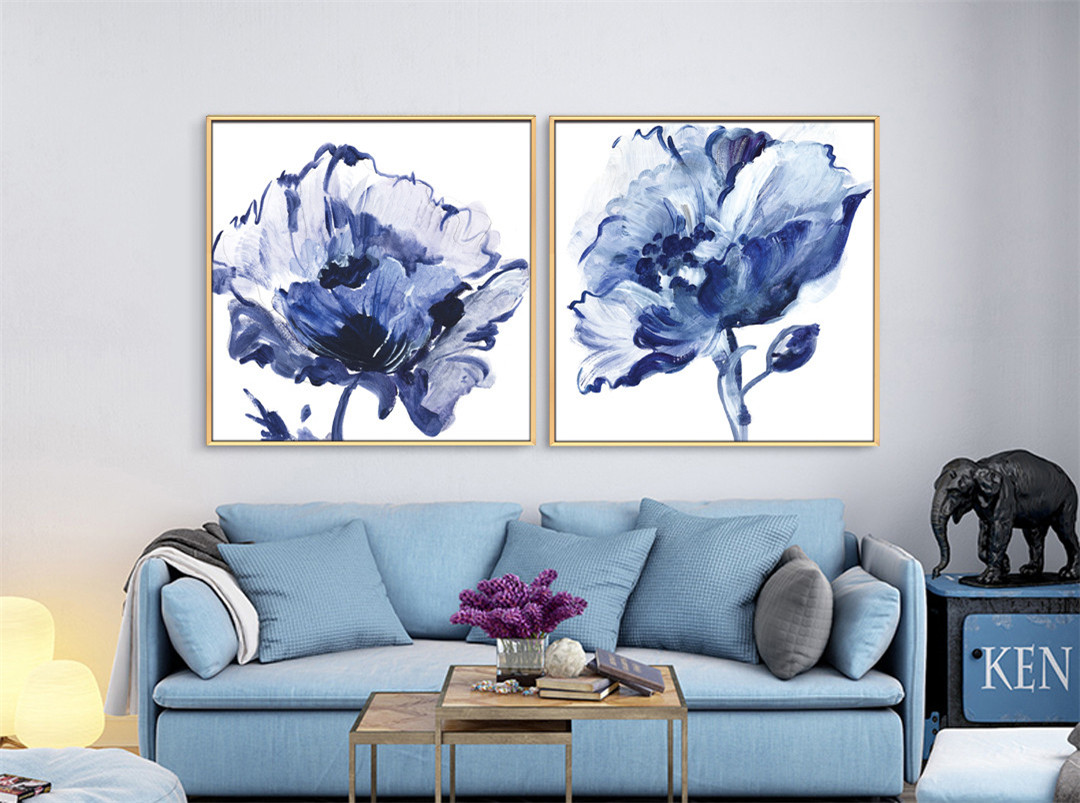 現(xiàn)代簡約植物系列壁畫餐廳裝飾畫玄關(guān)掛畫晶瓷畫 雙拼系列