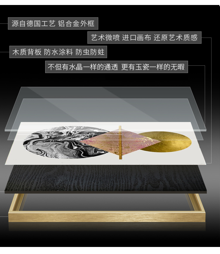 新中式裝飾 畫現(xiàn)代簡(jiǎn)約客廳壁畫 走廊過道晶瓷畫 現(xiàn)代簡(jiǎn)約輕奢玄關(guān)畫